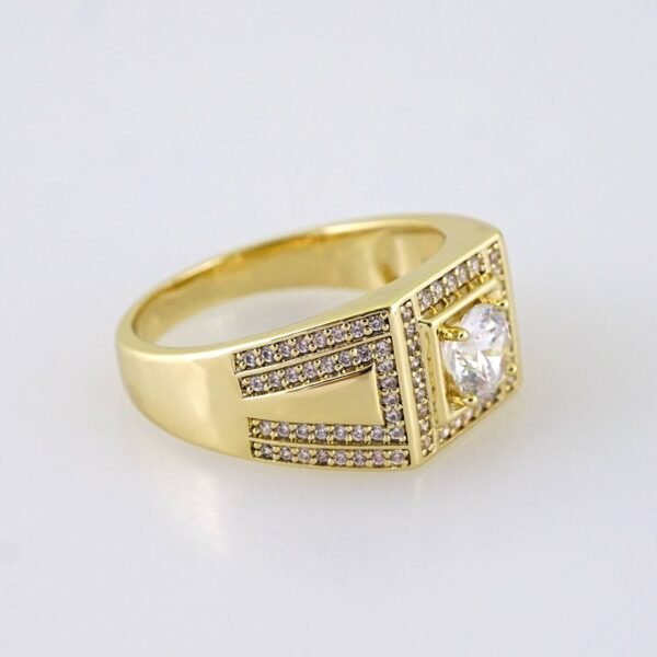 R660 RING - ANILLO - Zircon Stone - 14K Real Color - Image 2