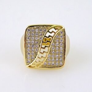 R661 RING - ANILLO - Zircon Stone - 14K Real Color