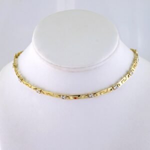 SET1458 Gargantilla - Choker W - Zircon Stone - 14K Real Color