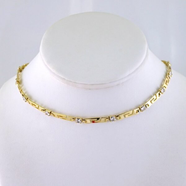 SET1458 Gargantilla - Choker W - Zircon Stone - 14K Real Color