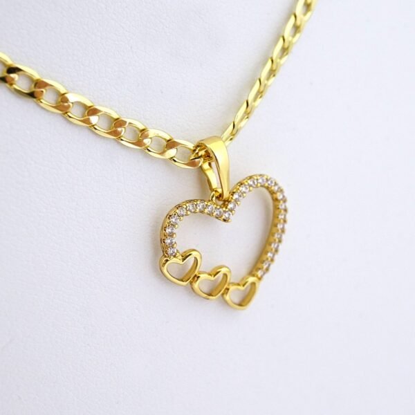 SET1459 Cadenas & Colgantes - Chain & Pendants - 14K Real Color - Zircon Stone - 3mmX45cm - Image 2