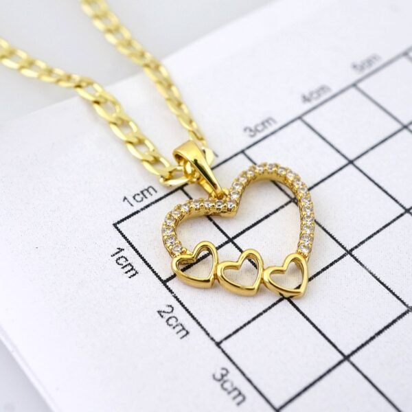 SET1459 Cadenas & Colgantes - Chain & Pendants - 14K Real Color - Zircon Stone - 3mmX45cm - Image 3