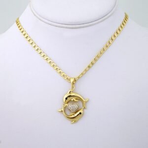 SET1460 Cadenas & Colgantes - Chain - Pendants - Zircon Stone - 14K Real Color - 5mmX50cm