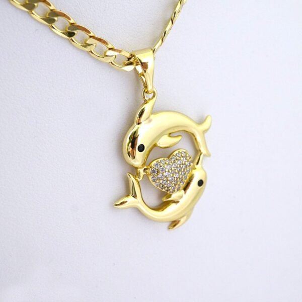SET1460 Cadenas & Colgantes - Chain - Pendants - Zircon Stone - 14K Real Color - 5mmX50cm - Image 2