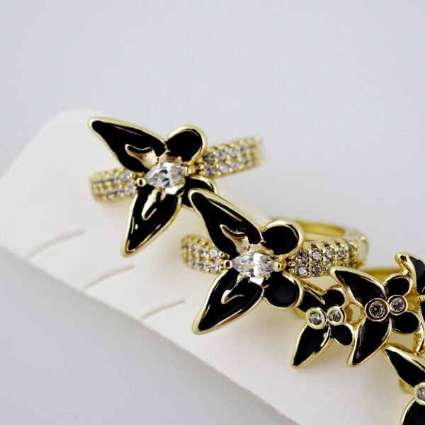 E2016 Earrings - Aretes - Zircon Stone - 14K Real Color - Image 2