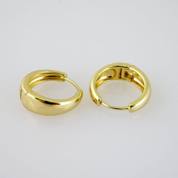 E2024 Earrings - Aretes - Plain - 14k Real Color - Image 2