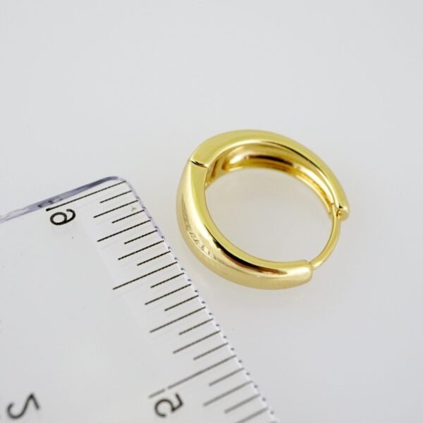 E2024 Earrings - Aretes - Plain - 14k Real Color - Image 3