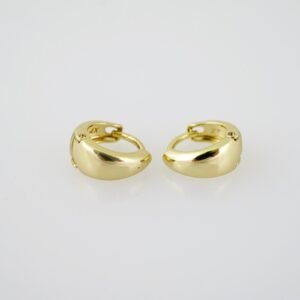 E2028 Earrings - Aretes - Plain - 14k Real Color