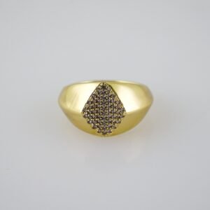 R693 RING - ANILLO - Zircon Stone - 14K Real Color
