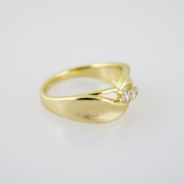 R696 RING - ANILLO - Zircon Stone - 14K Real Color - Image 2