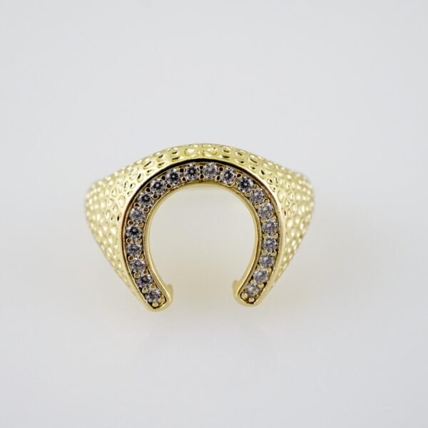 R697 RING - ANILLO - Zircon Stone - 14K Real Color