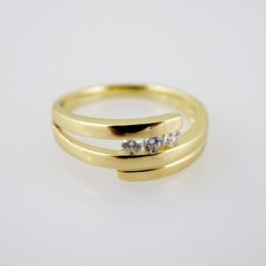 R698 RING - ANILLO - Zircon Stone - 14K Real Color