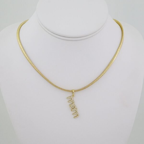 SET1526 Gargantilla - Choker W Pendants - Zircon Stone - 14K Real Color