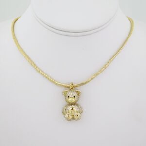 SET1527 Gargantilla & Colgantes- Choker W - Pendants- 14K Real Color- Zircon Stone