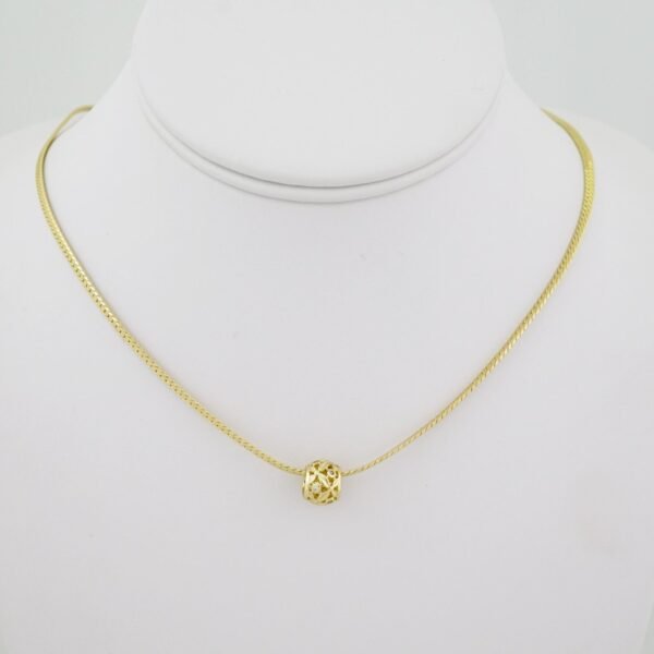 SET1531 Gargantilla & Colgantes- Choker W - Pendants- 14K Real Color- Zircon Stone