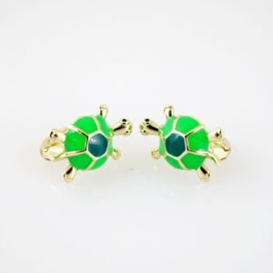 E2030 Earrings - Aretes - Zircon Stone - 14K Real Color