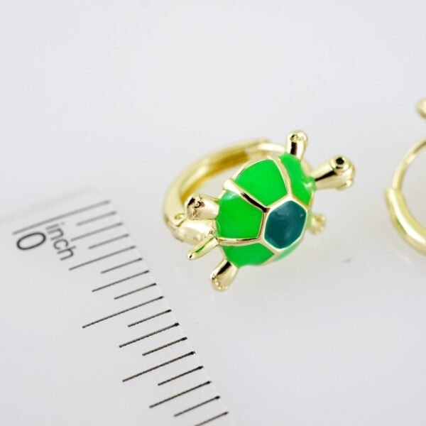 E2030 Earrings - Aretes - Zircon Stone - 14K Real Color - Image 3
