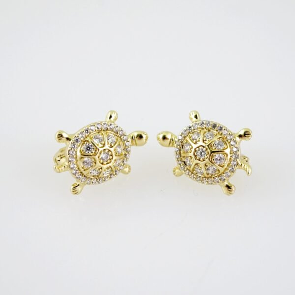 E2031 Earrings - Aretes - Zircon Stone - 14K Real Color
