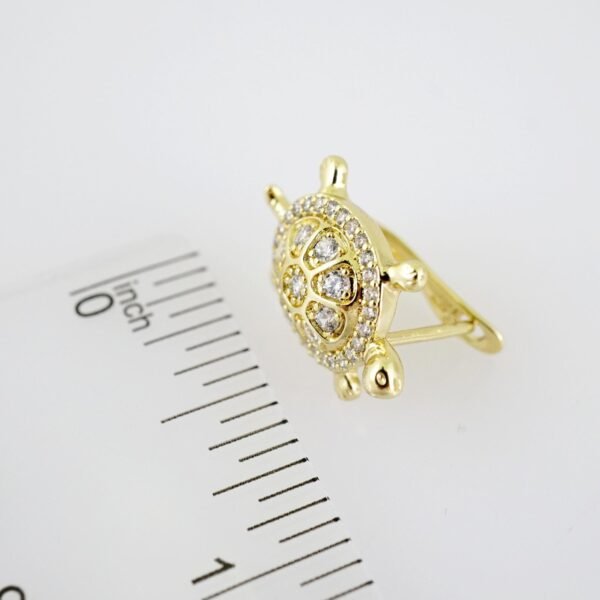 E2031 Earrings - Aretes - Zircon Stone - 14K Real Color - Image 3