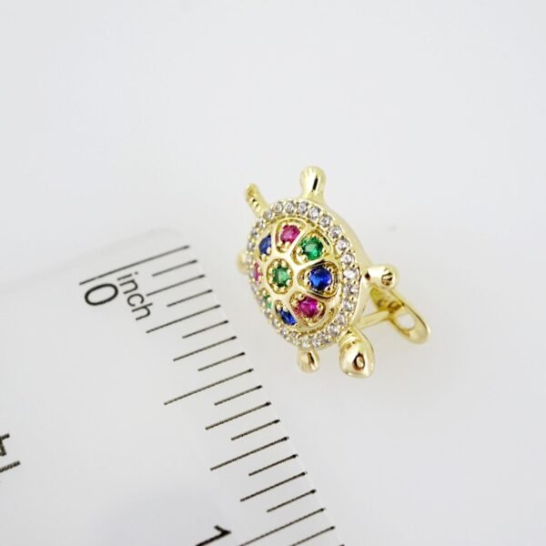 E2032 Earrings - Aretes - Zircon Stone - 14K Real Color - Image 3