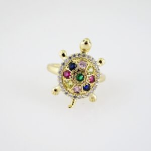R698.1 RING - ANILLO - Zircon Stone - 14K Real Color