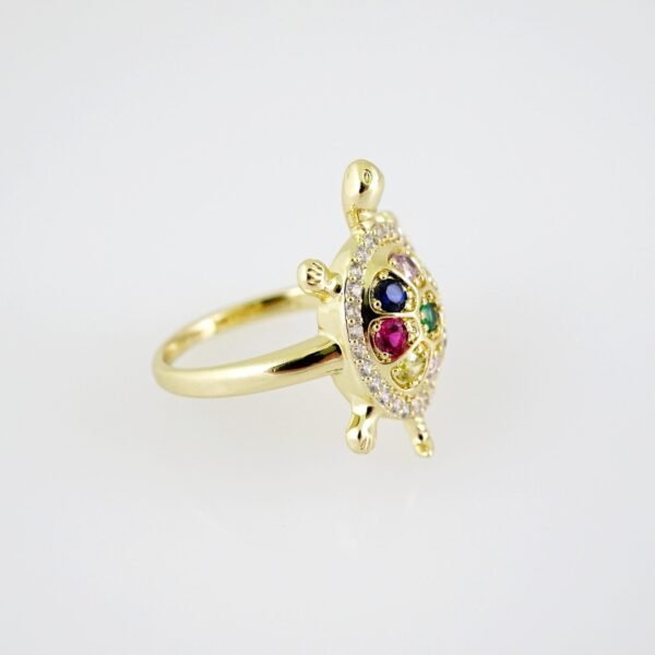 R698.1 RING - ANILLO - Zircon Stone - 14K Real Color - Image 2