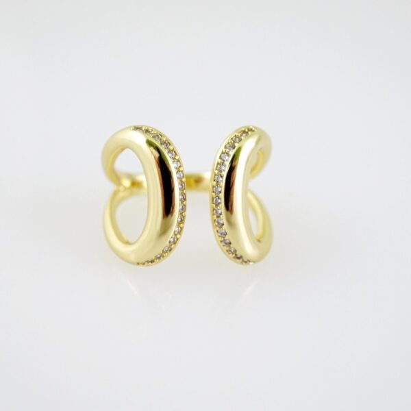 R699 RING - ANILLO - Zircon Stone - 14K Real Color - AJUSTABLE