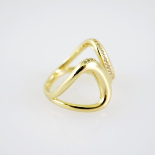 R699 RING - ANILLO - Zircon Stone - 14K Real Color - AJUSTABLE - Image 2