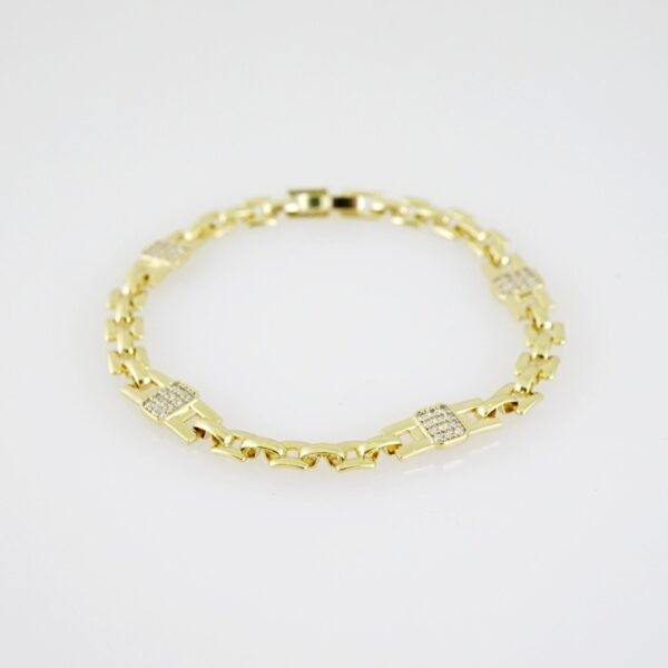 B1411 Bracelet - Pulseras - Zircon Stone - 14K Real Color - Image 2