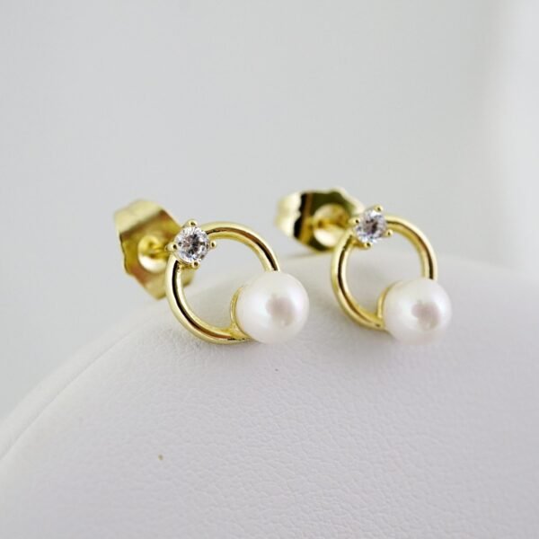 SET1532 Cadenas - Colgante - Aretes - Chain W - Pendants- Earrings - 14K Real Color - Zircon Stone - PEARL - Image 2
