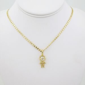SET1533 Cadenas & Colgantes - Chain - Pendants -  14K Real Color - Zircon Stone - 3mmX45cm