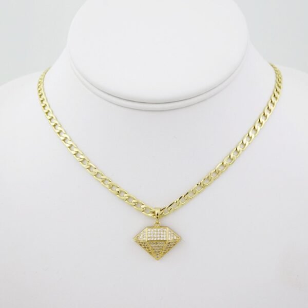 SET1534 Cadenas & Colgantes - Chain - Pendants -  14K Real Color - Zircon Stone - 4mmX50cm