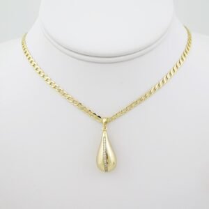 SET1536 Cadenas & Colgantes - Chain - Pendants -  14K Real Color - Zircon Stone - 3mmX45cm