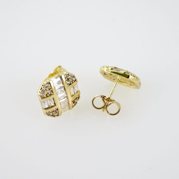 E2049 Earrings - Aretes - Zircon Stone - 14K Real Color - Image 2
