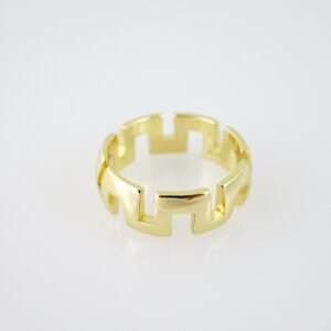 R703 RING - ANILLO - Plain - 14K Real Color