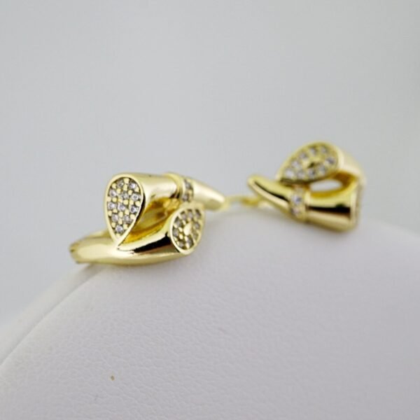 SET1538 Cadenas - Colgante - Aretes - Chain W - Pendants- Earrings - 14K Real Color - Zircon Stone - 2mmx45cm - Image 2