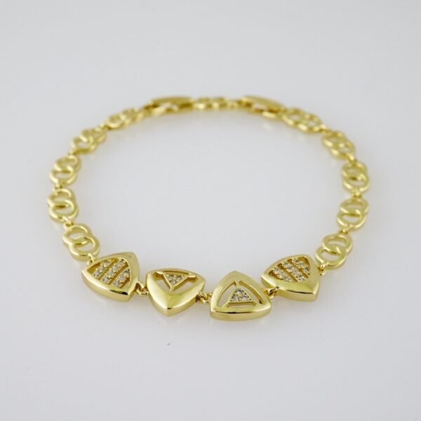 B1414 Bracelet - Pulseras - Zircon Stone - 14K Real Color - Image 2