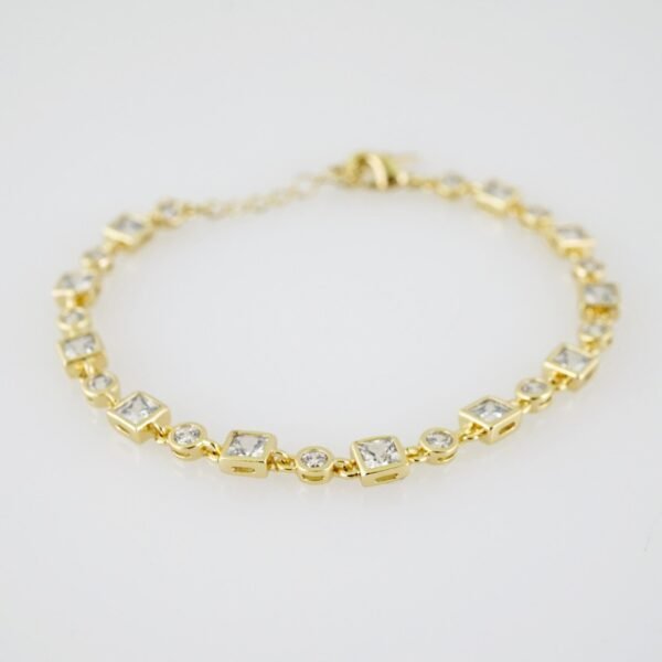 B1416 Bracelet - Pulseras - Zircon Stone - 14K Real Color - Image 2