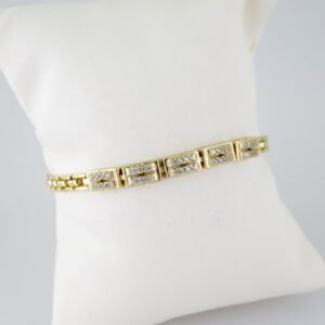 B1422 Bracelet - Pulseras - Zircon Stone - 14K Real Color