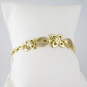 B1427 Bracelet - Pulseras - Zircon Stone - 14K Real Color