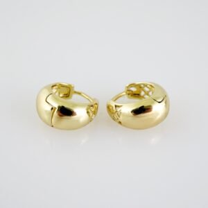 E2059 Earrings - Aretes - Plain - 14K Real Color
