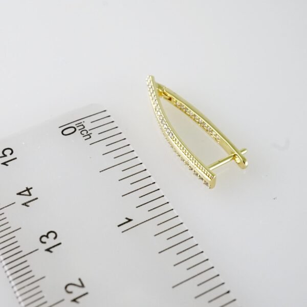 E2066 Earrings - Aretes - Zircon Stone - 14K Real Color - Image 3