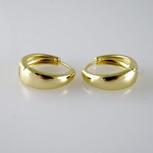 E2070 Earrings - Aretes - Plain - 14K Real Color