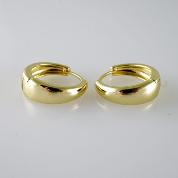 E2070 Earrings - Aretes - Plain - 14K Real Color
