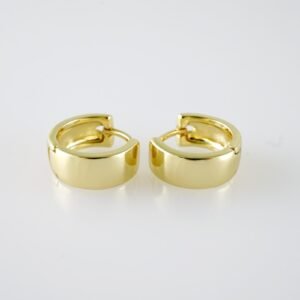 E2072 Earrings - Aretes - Plain - 14K Real Color