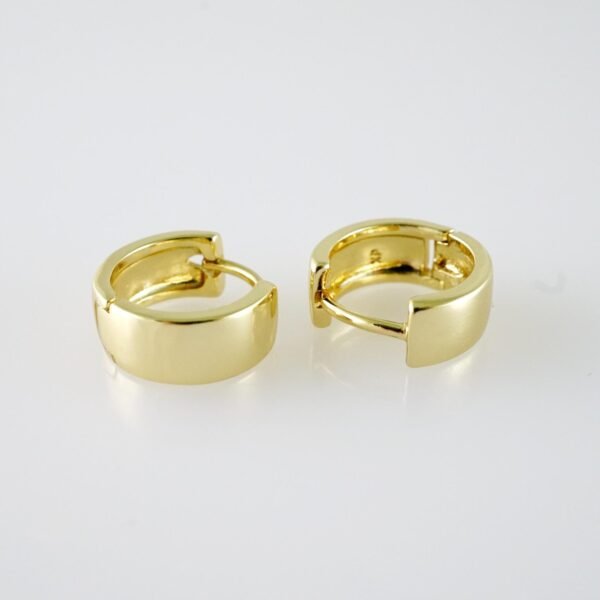 E2072 Earrings - Aretes - Plain - 14K Real Color - Image 2