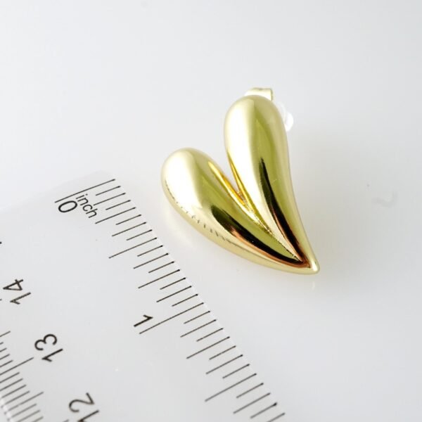 E2082 Earrings - Aretes - Plain - 14K Real Color - Image 3
