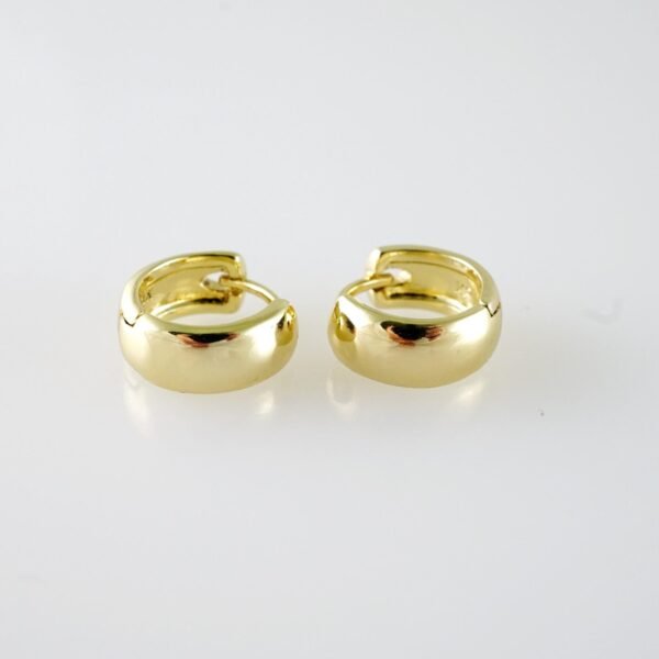E2083 Earrings - Aretes - Plain - 14K Real Color