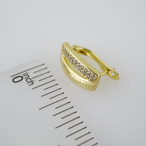 E2089 Earrings - Aretes - Zircon Stone - 14K Real Color - Image 3