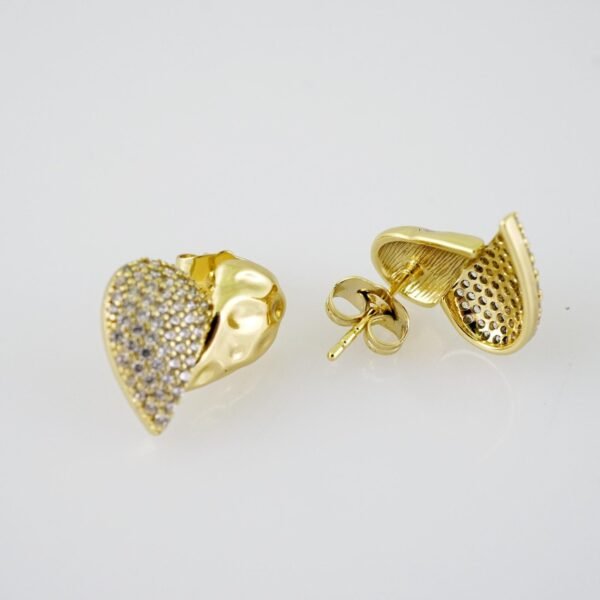 E2095 Earrings - Aretes - Zircon Stone - 14K Real Color - Image 2